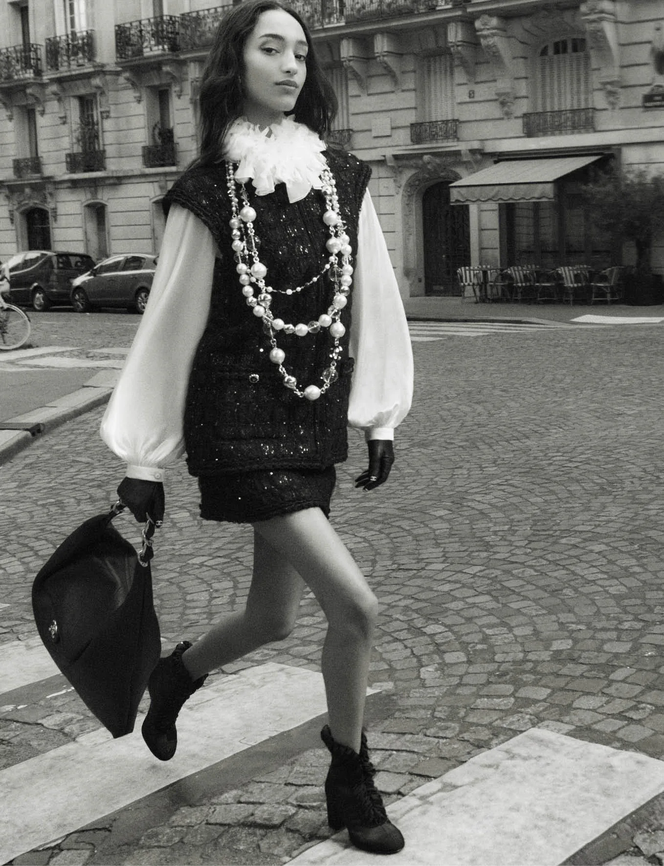 Mona Tougaard Drips in Pearls in Chanel’s New Campaign