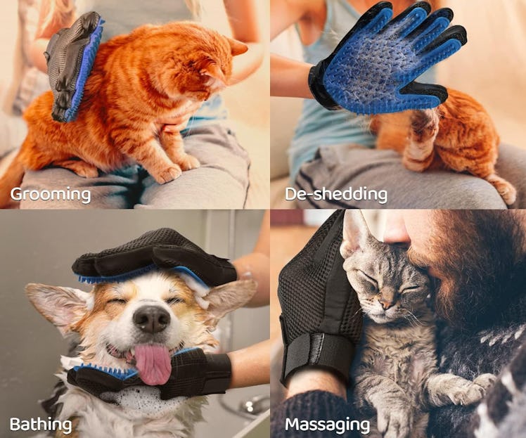 DELOMO Pet Grooming Gloves