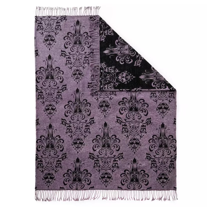 The Haunted Mansion Wallpaper Throw Blanket