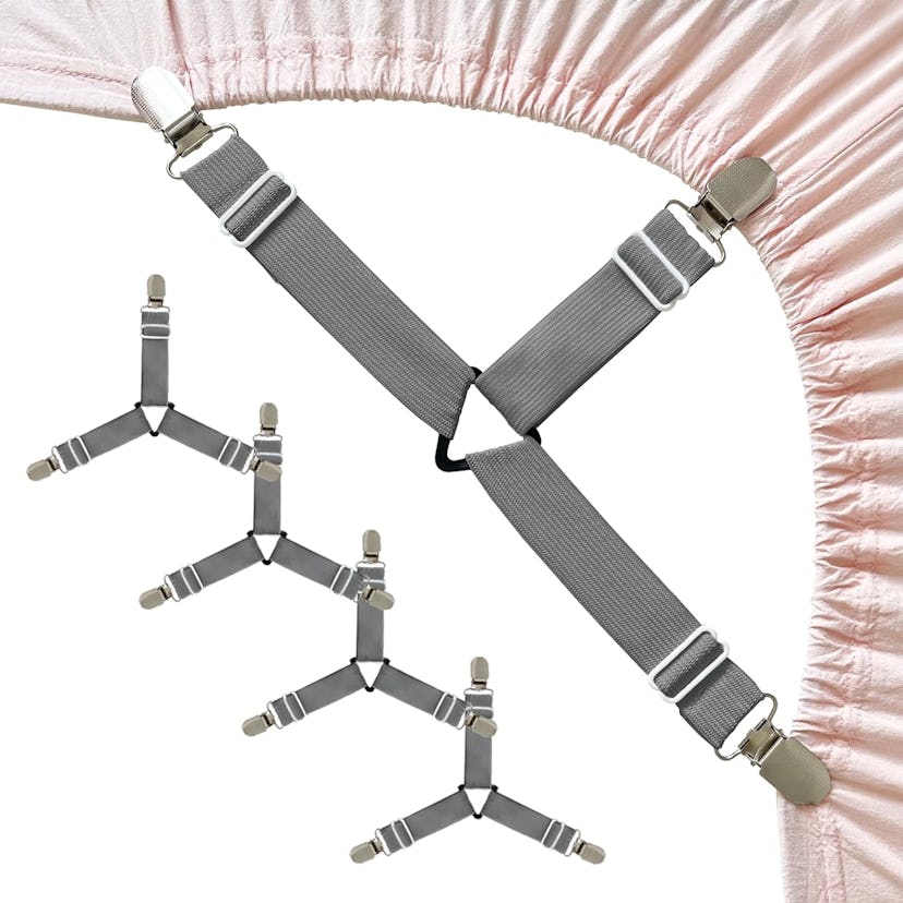 Bozenu Bed Sheet Straps (4-Pack)