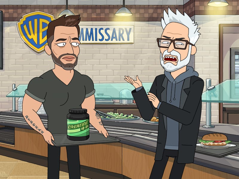 Zack Snyder and James Gunn in Rick and Morty