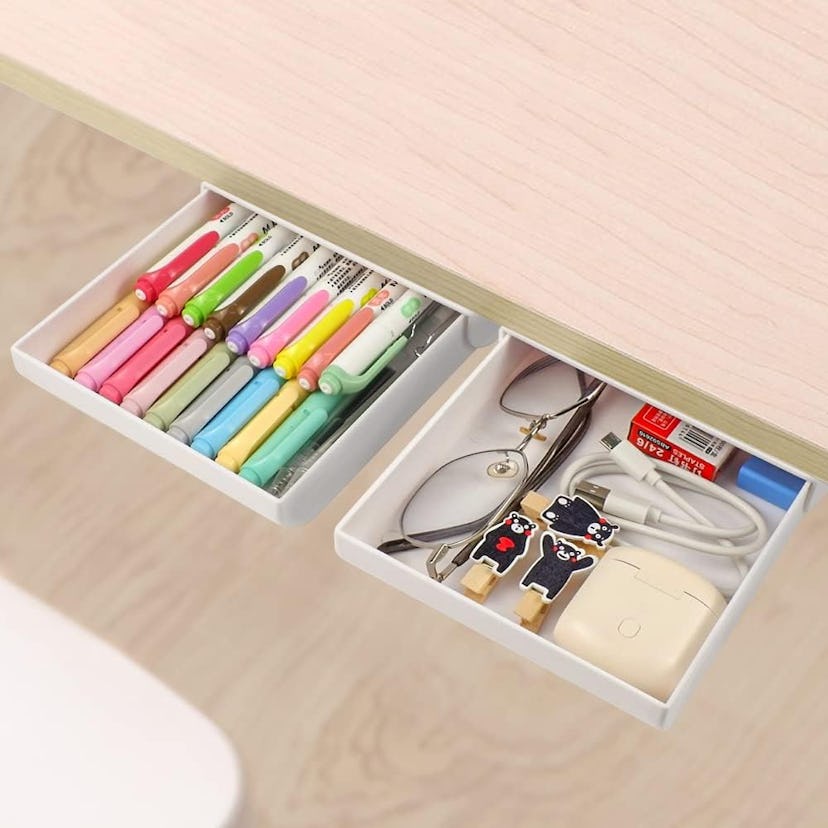 YOOUSOO Under Desk Drawer Organizers (2-Pack)