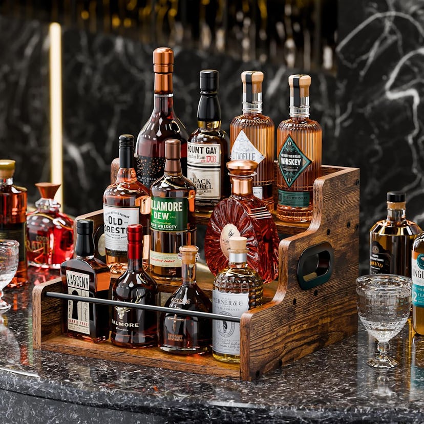 KLM Liquor Bottle Display Shelf