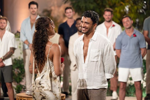 Alexe and Jonathon on Bachelor in Paradise. Photo via ABC