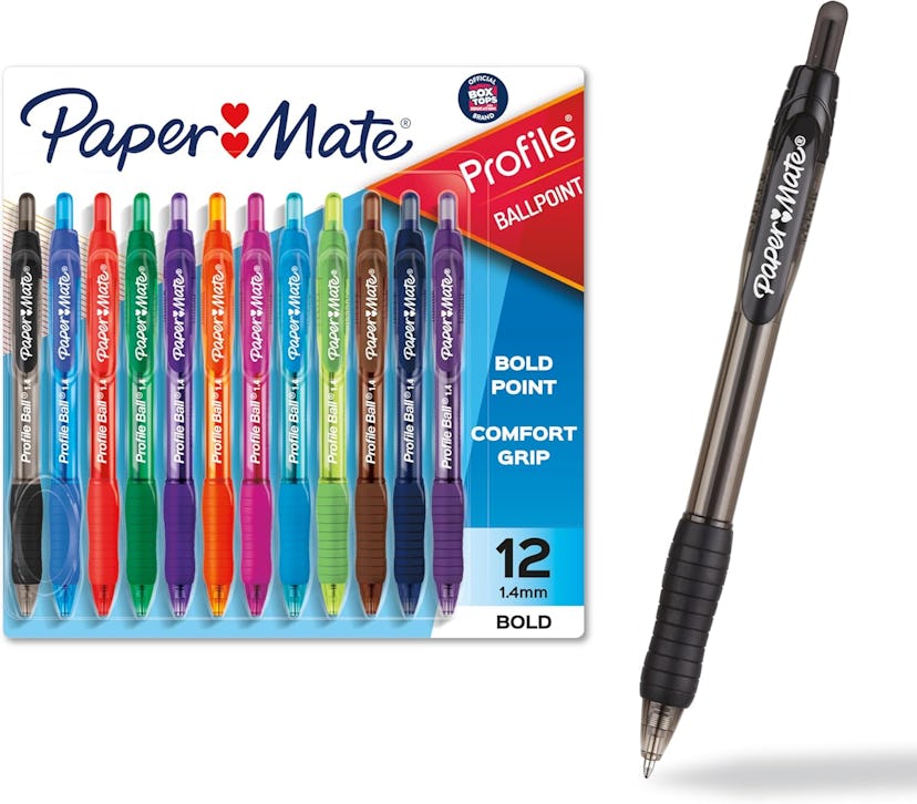 Paper Mate Profile Retractable Ballpoint Pens (12-Pack)