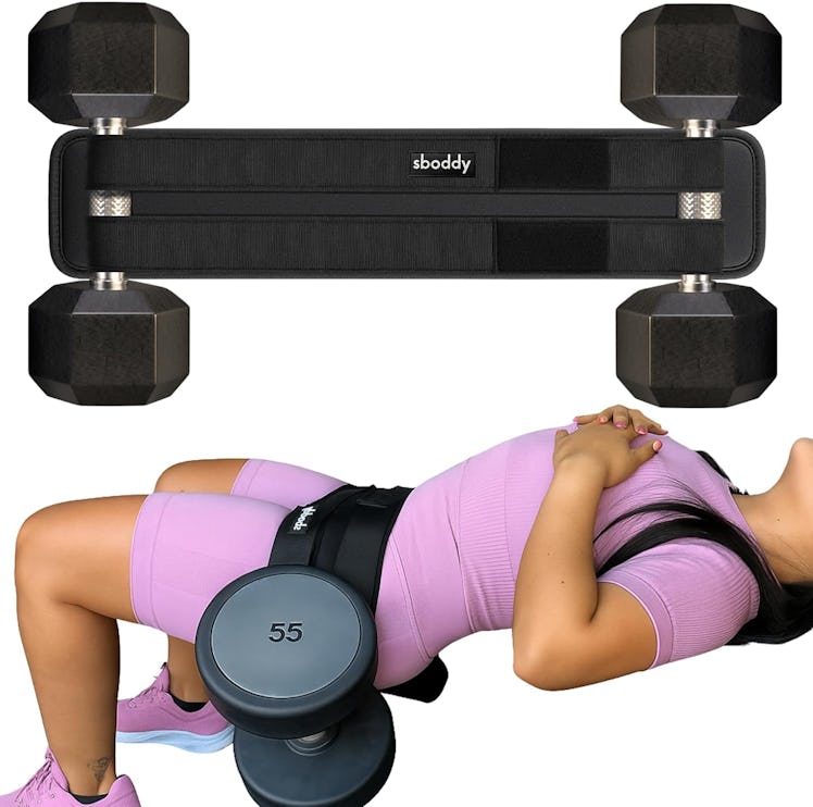 sboddy Dumbbell Hip Thrust Strap