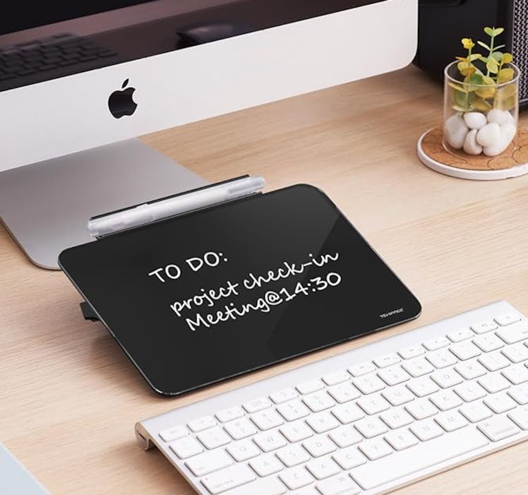 TSJ OFFICE  Desktop Glass Dry-Erase Whiteboard