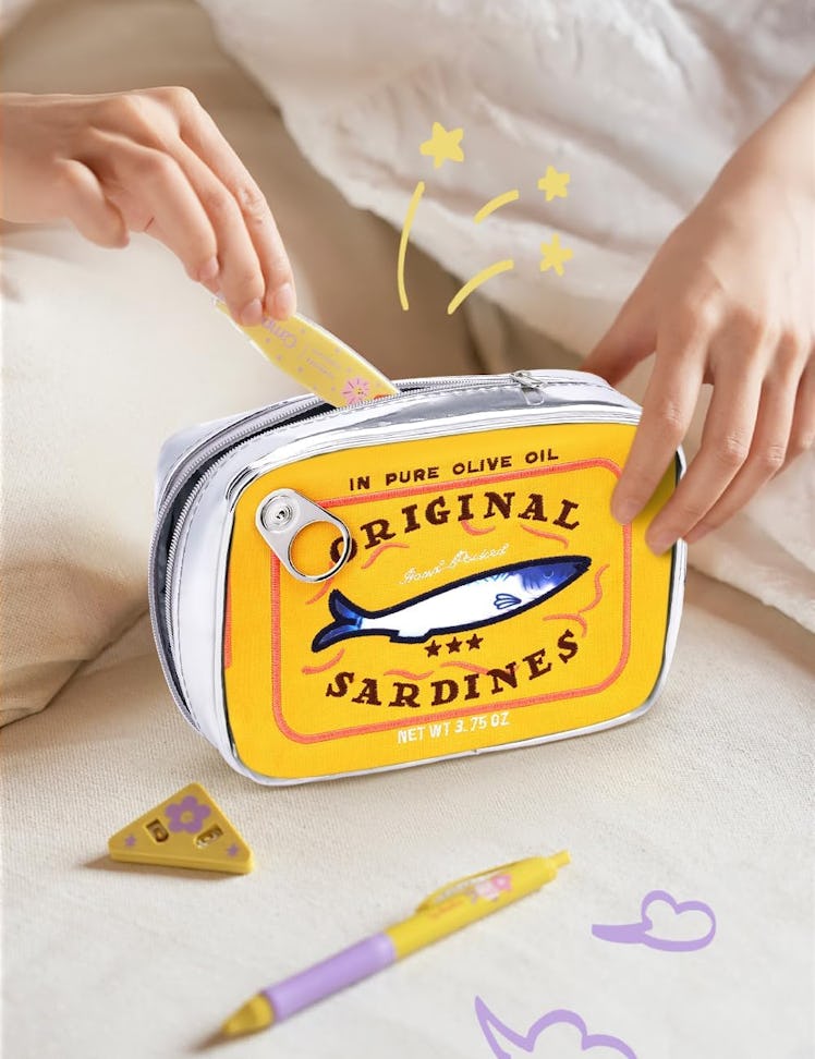 Cessfle Canned Sardines Makeup Bag
