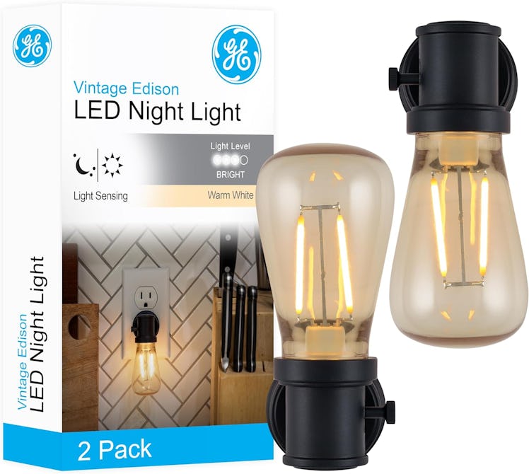 GE Vintage LED Edison Night Light (2-Pack)