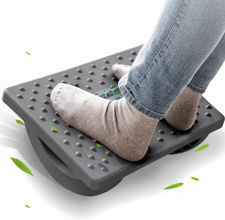 CasaZenith Rocking Foot Rest with Roller Massager