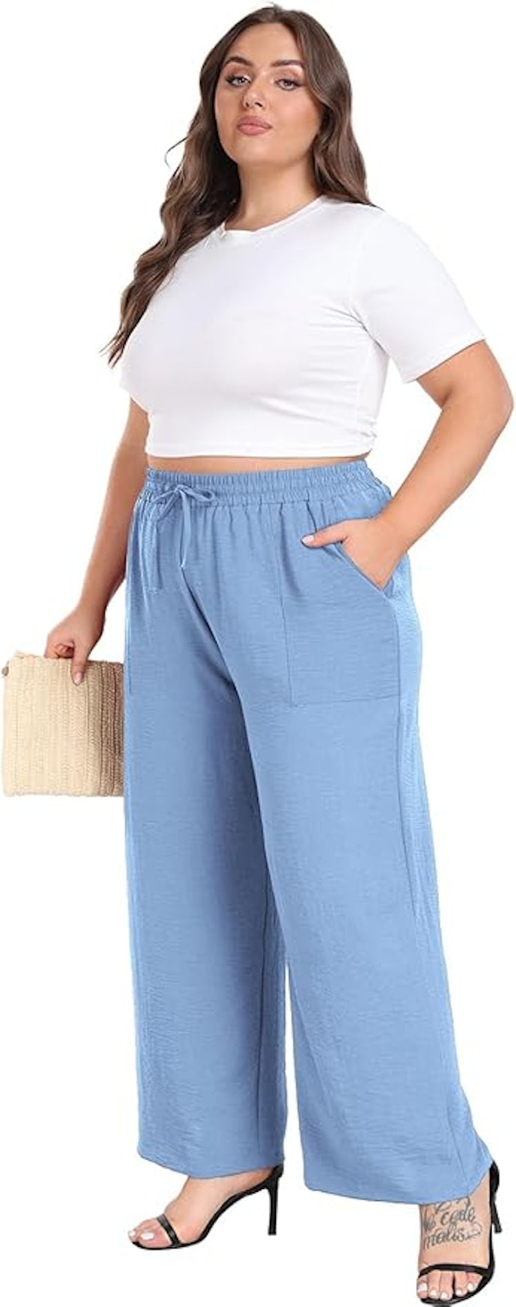 Lastshe Wide Leg Drawstring Pants