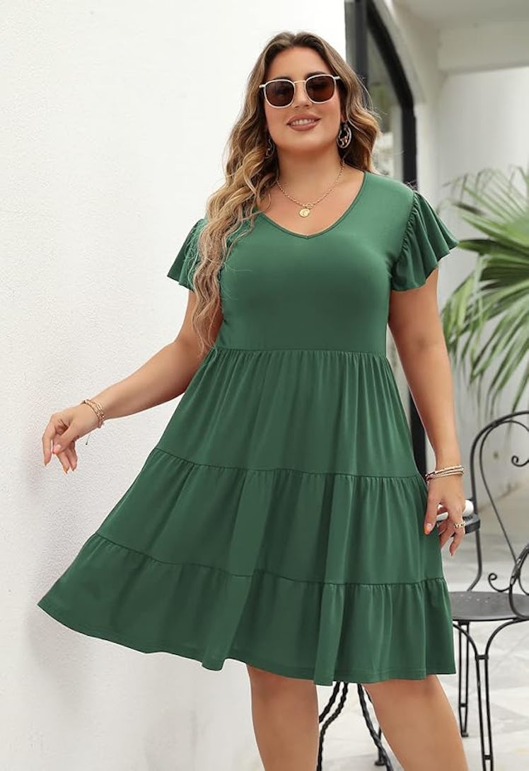 Celkuser Tiered A-Line Dress