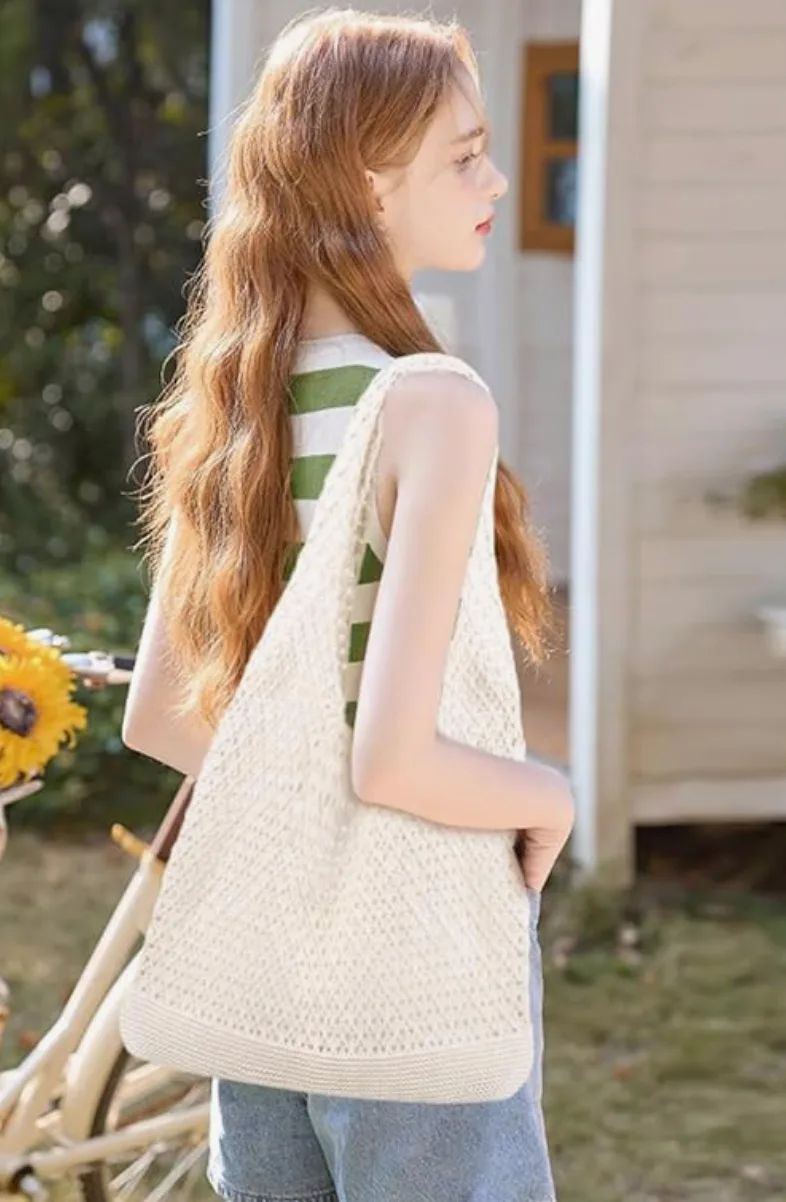 COOKOOKY Crochet Beach Tote