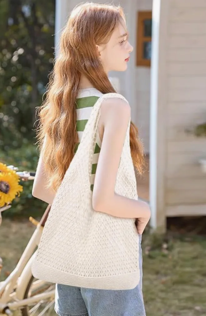 COOKOOKY Crochet Beach Tote
