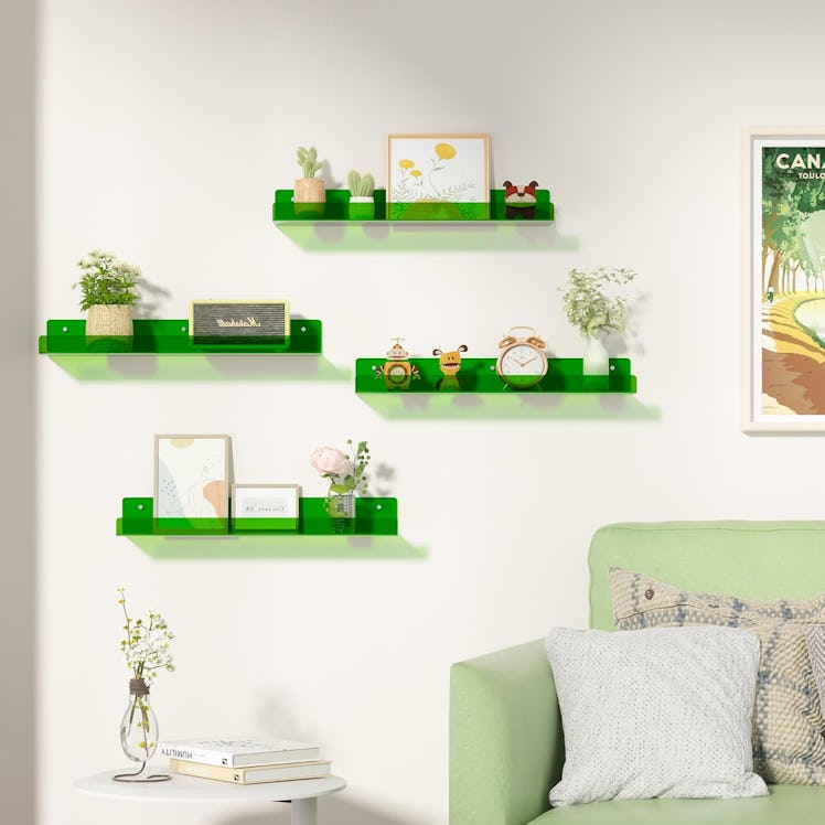 upsimples Acrylic Floating Shelves (4-Pack)