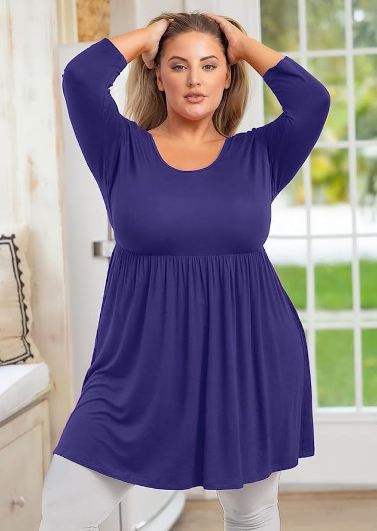 AusLook Crewneck Babydoll Tunic