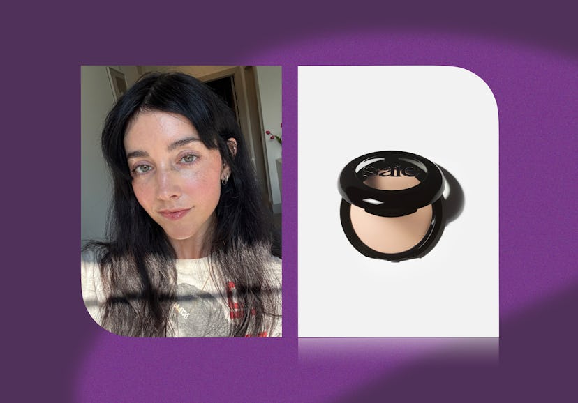 Saie's Slip Tint Undetectable Baked Setting Powder is the ultimate makeup essential for a cloud-like...