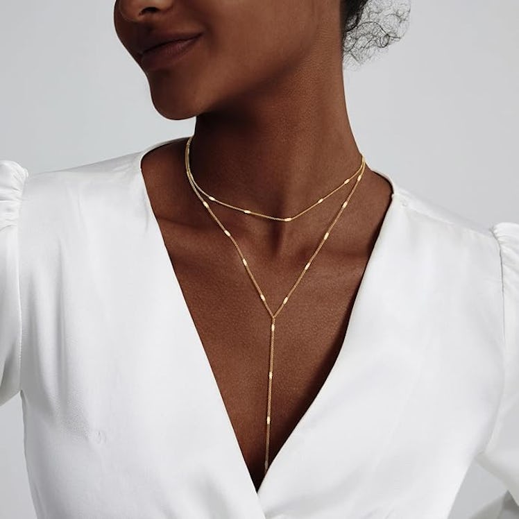 HERIER Lariat Gold Necklace