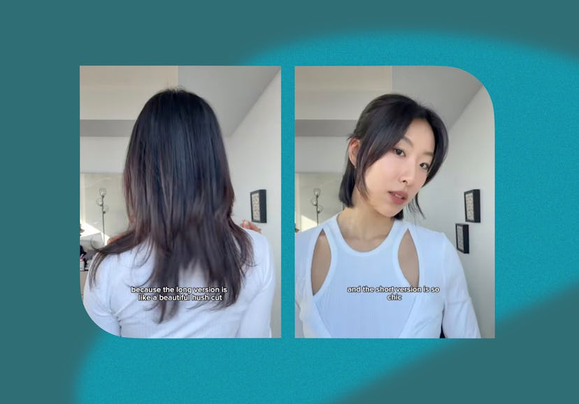 TikTok's viral Korean 2-in-1 haircut lets you cheat your way to a bob.