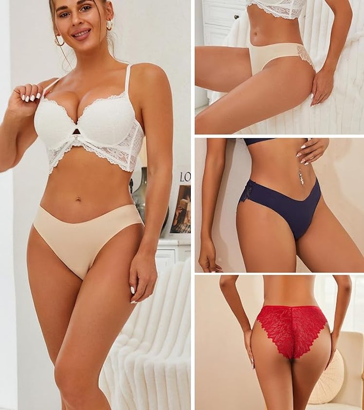 FINETOO Lace Hipster Underwear (6-Pack)