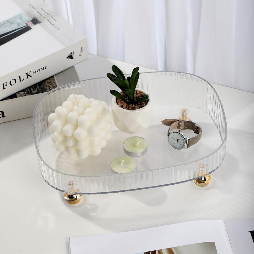 RAMFIYN Clear Acrylic Vanity Tray