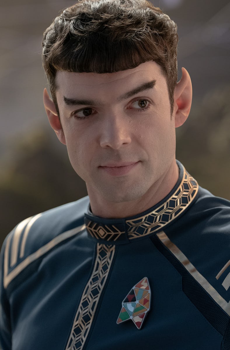 Ethan Peck as Lt. Spock in Star Trek: Strange New Worlds