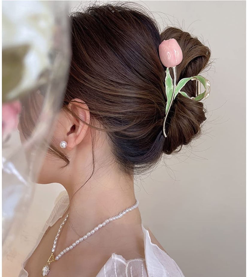 BeeGift Tulip Flower Hair Clip 