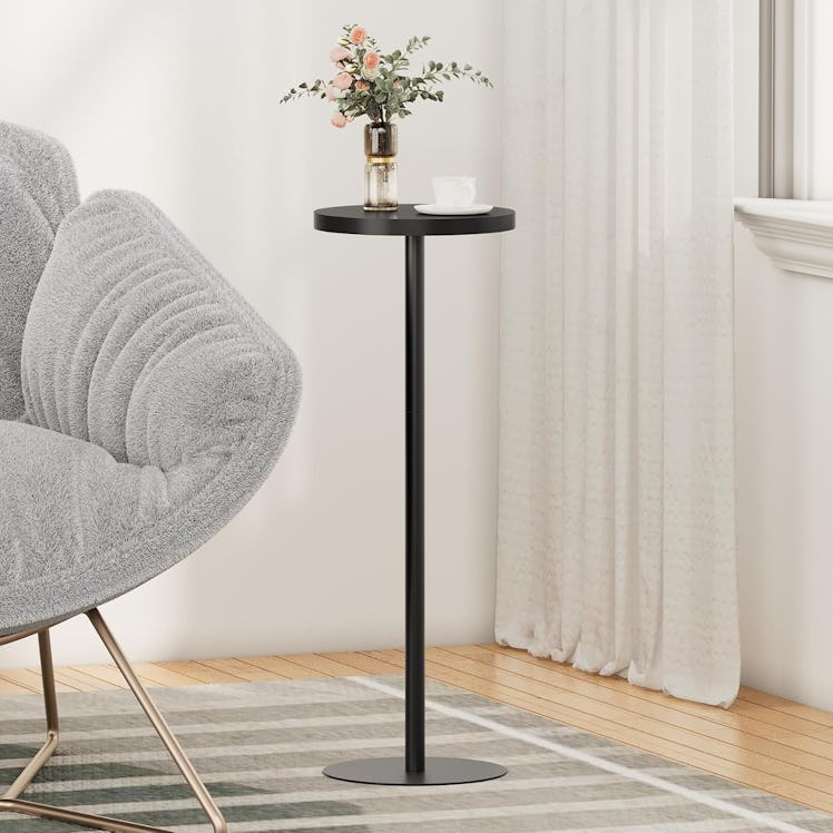 TUTOTAK Tall Round Side Table 