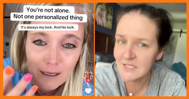 In one frame, a mom talks about being upset with her kid's Kindergarten room. In the other, a teache...