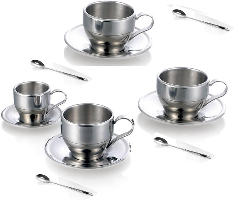 Jasni Stainless Steel Coffee Cups (4-Pack)