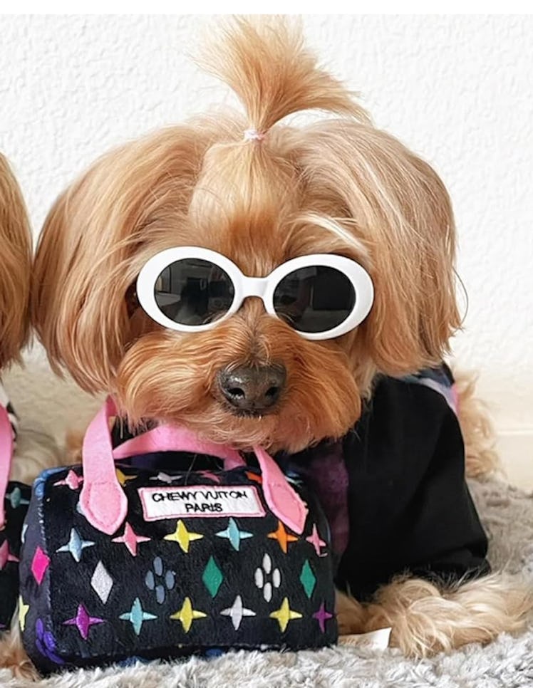 Haute Diggity Dog Black Monogram Chewy Vuiton Handbag