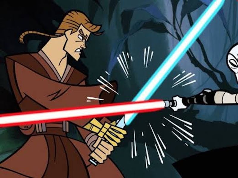Anakin Skywalker verus Asajj Ventress in 2003.