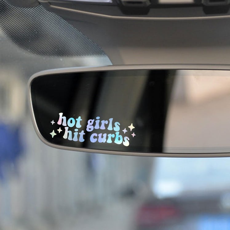 OFlyDesigns  Hot Girls Hit Curbs Vinyl Decal