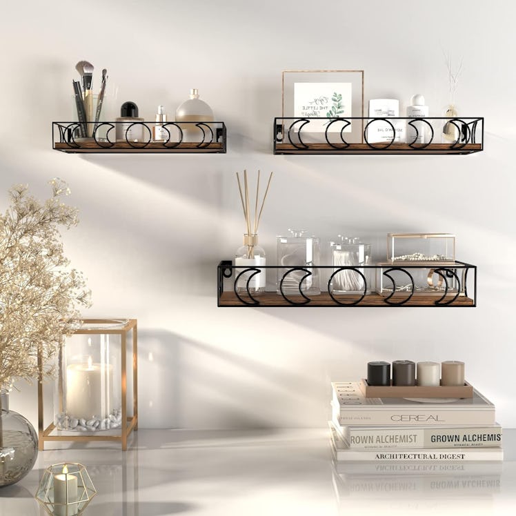 PHAREGE Moon Phase Floating Shelves (3-Pack)