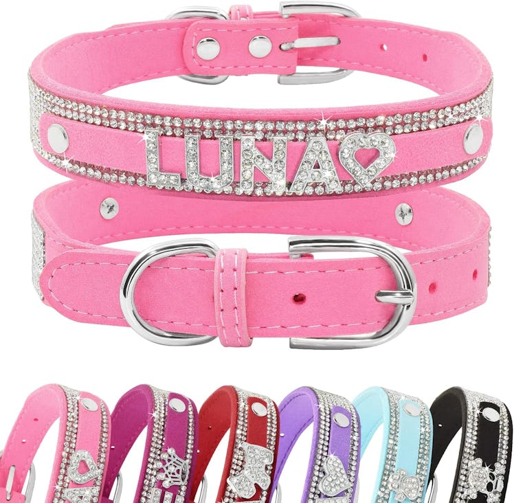 Senristar Personalized Crystal Dog Collar