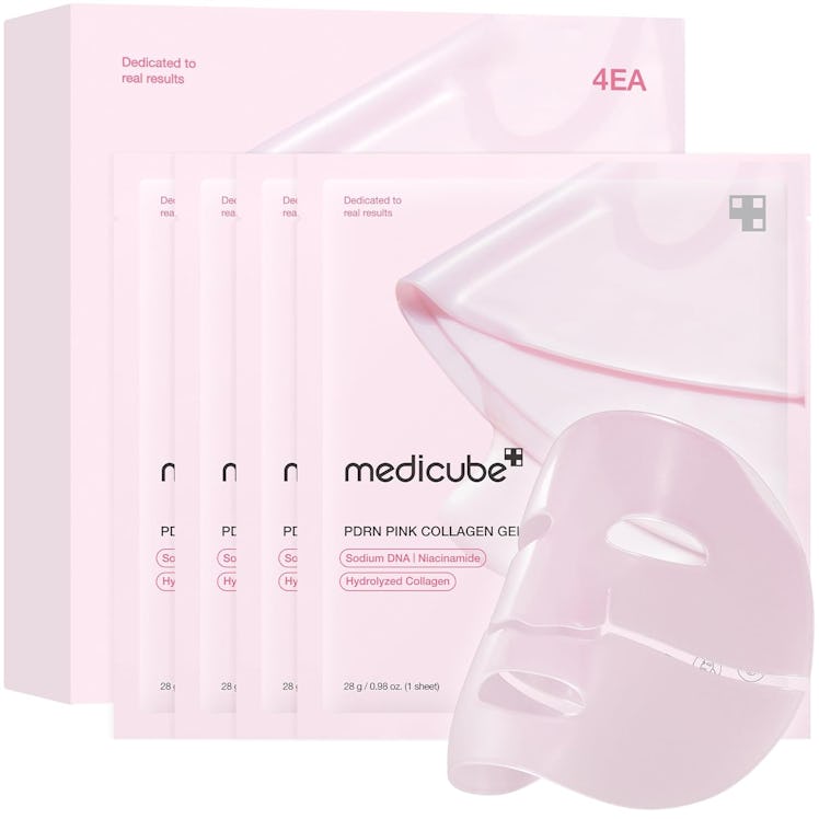 medicube Salmon Pink Collagen Jelly Mask (4-Pack)