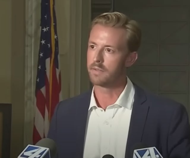 Oklahoma Superintendent Ryan Walters during a press conference.