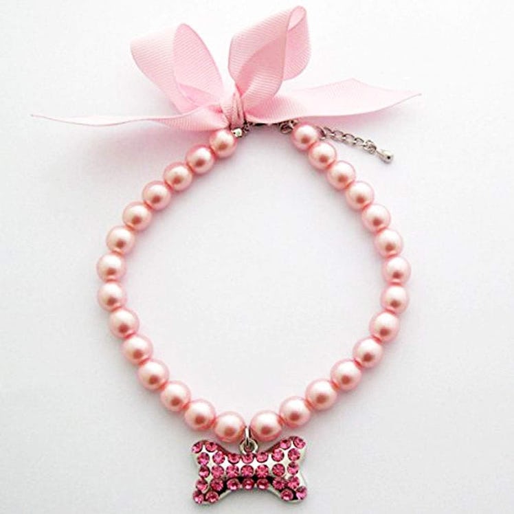 PETFAVORITES Fancy Pearls Crystal Dog Necklace