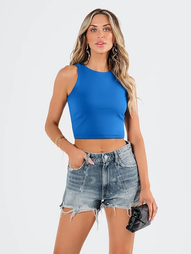 EFAN Sleeveless Double-Lined Crop Top