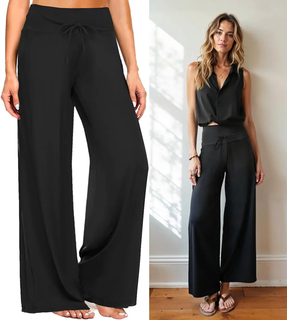 ZOOSIXX Wide-Leg Lounge Pants