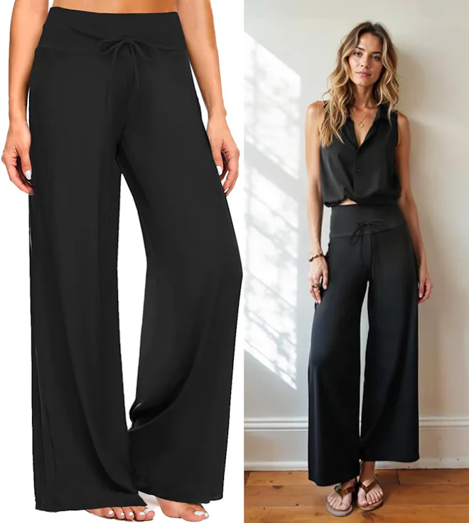 ZOOSIXX Wide-Leg Lounge Pants
