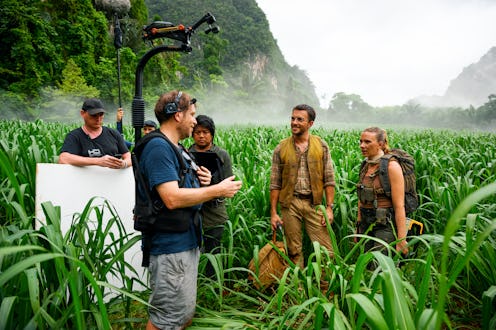 Behind the scenes of Jurassic World Rebirth. Photo via Universal Pictures