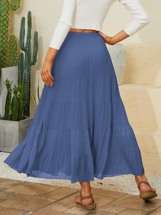 NASHALYLY High-Waisted Maxi Skirt