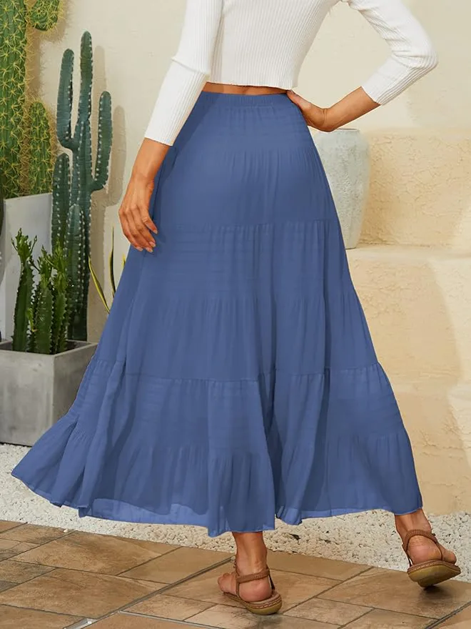 NASHALYLY High-Waisted Maxi Skirt