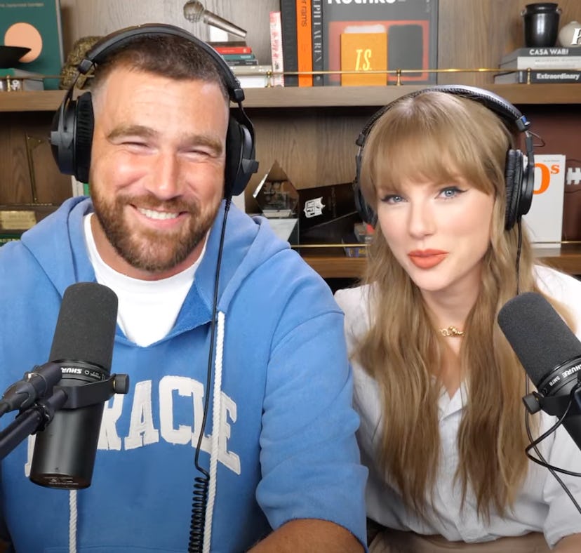 Taylor Swift and Travis Kelce on 'New Heights'