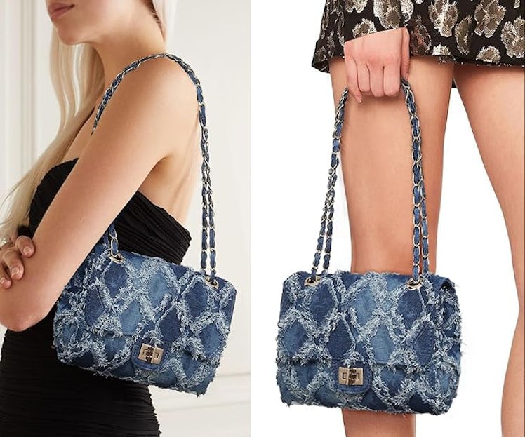 MKP Quilted Denim Crossbody Bag