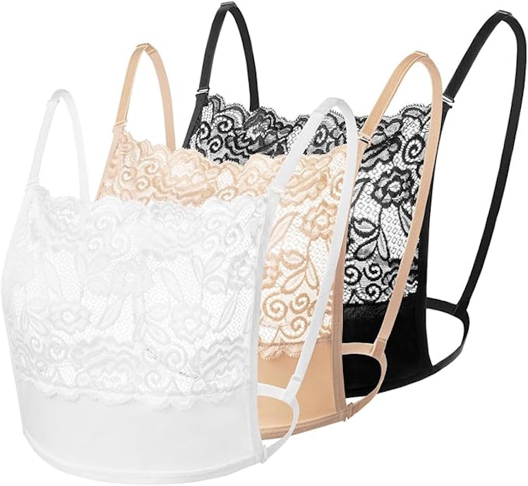 Azsmesz Lace Mock Camisole Bra (3-Pack)