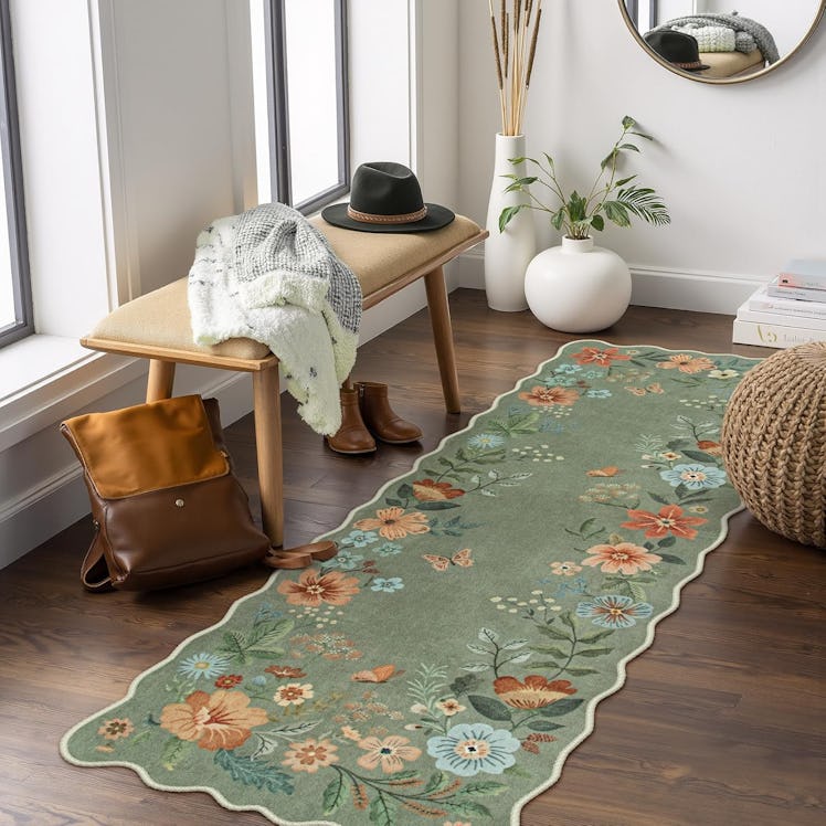 Lahome Floral Washable Rug Runner 