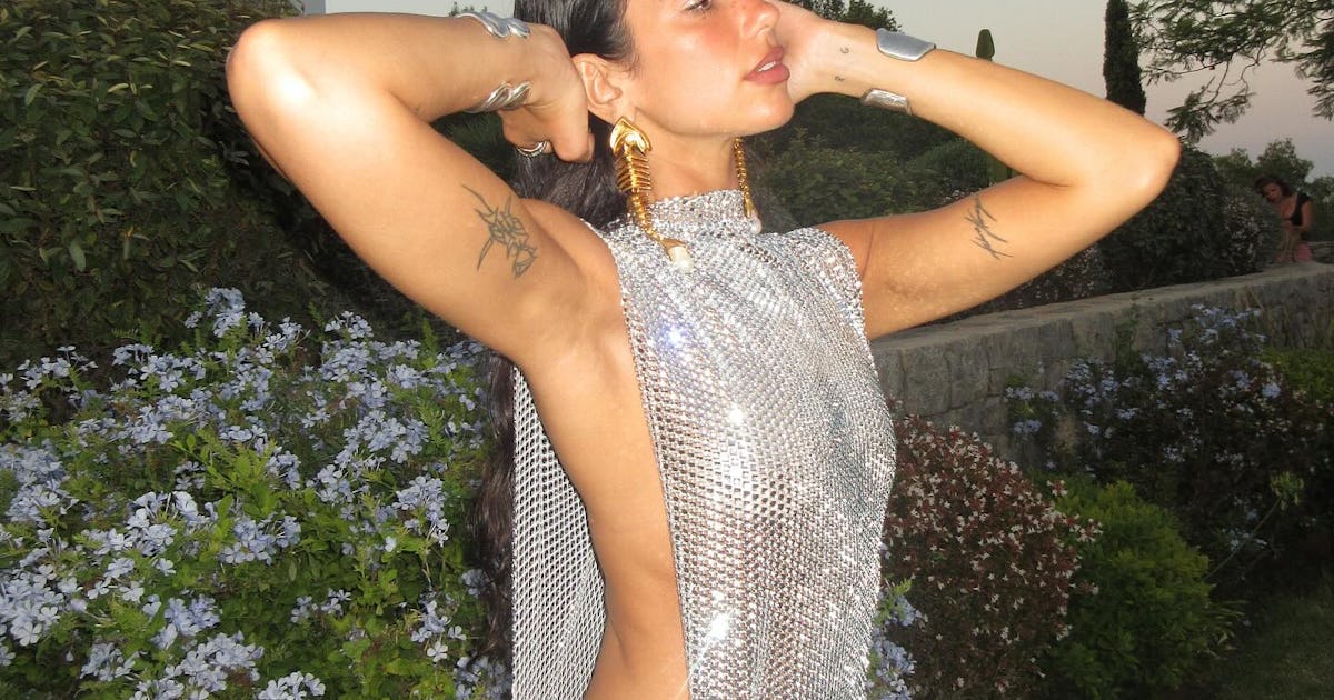 Dua Lipa Cosigned "Sardine Girl Summer" In A Sparkly Sideboob-Baring Gown