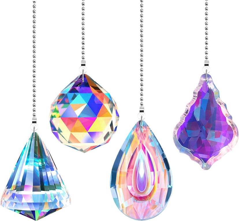 Honoson Crystal Ceiling Fan Pull Chain (4 Pieces)
